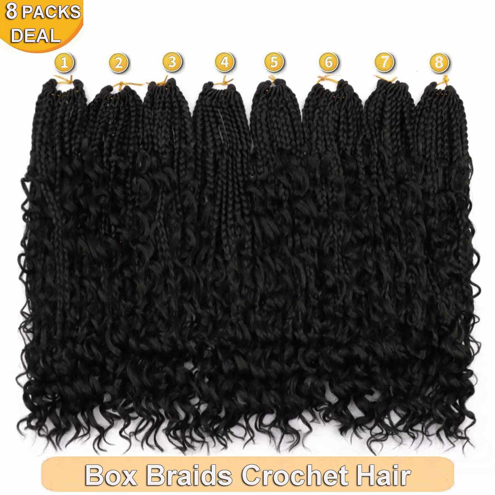 Amazon.com: 8 Packs Goddess Box Braids Crochet Hair 16 Inch
